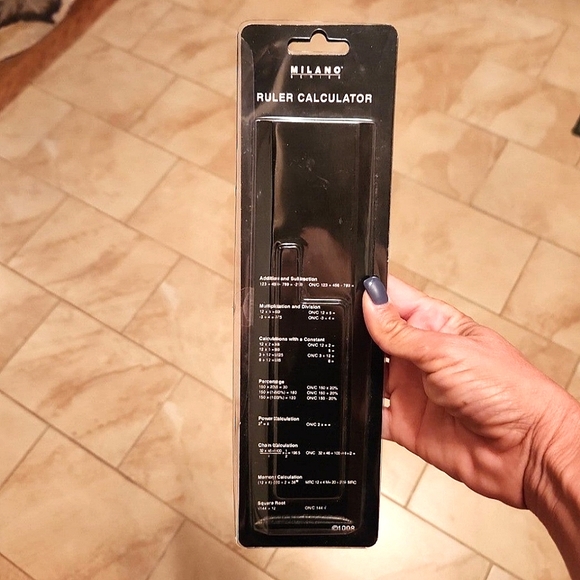 Milano 8 Inch 20 CM Ruler Calculator NEW IN BOX With Instructions - Picture 6 of 6